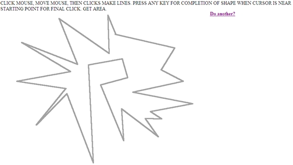 area of Irregular Polygon�first create polygon