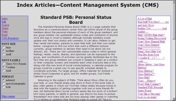 Content Management Systems—Article Indexing Content Management Systems—Article Indexing